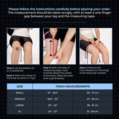 Measurement for different thigh sizes of knee braces Z1 Knee Brace