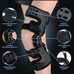 Knee brace with medical grade shell & other parts - Z1 Knee Brace
