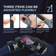 Knee brace with size, angle & length adjustment - Z1 Knee Brace
