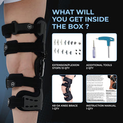 Knee brace with flexion stops & instruction manual - Z1 Knee Brace