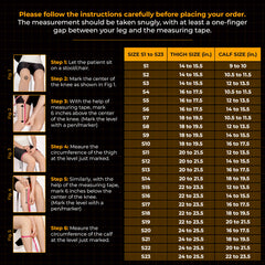 Measurement guide for thigh and calf for knee braces - Z1 Knee Brace
