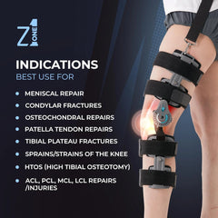 Knee Brace for different repairs, strains & fractures - Z1 Knee Brace
