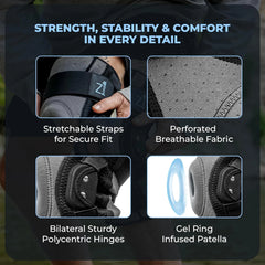 Z1 K11 Knee Brace for Knee Pain with Gel Patella & Stability