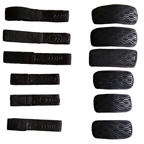 Multiple black ankle straps with textured design - Z1 Knee Brace